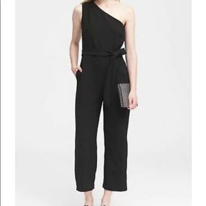 Banana Republic one-shoulder cropped jumpsuit